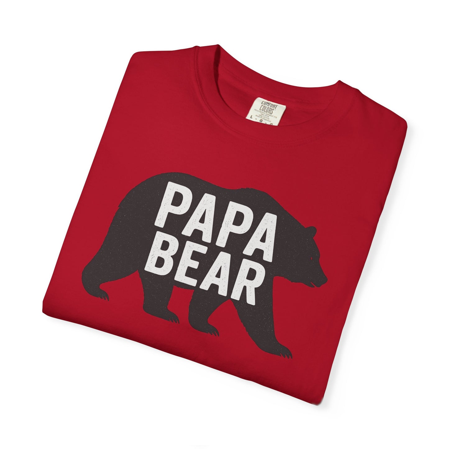 Papa Bear Unisex Garment-Dyed T-Shirt, Gift for Dad, Father's Day, Family Reunion, Outdoorsy Apparel, Cute Bear Tee
