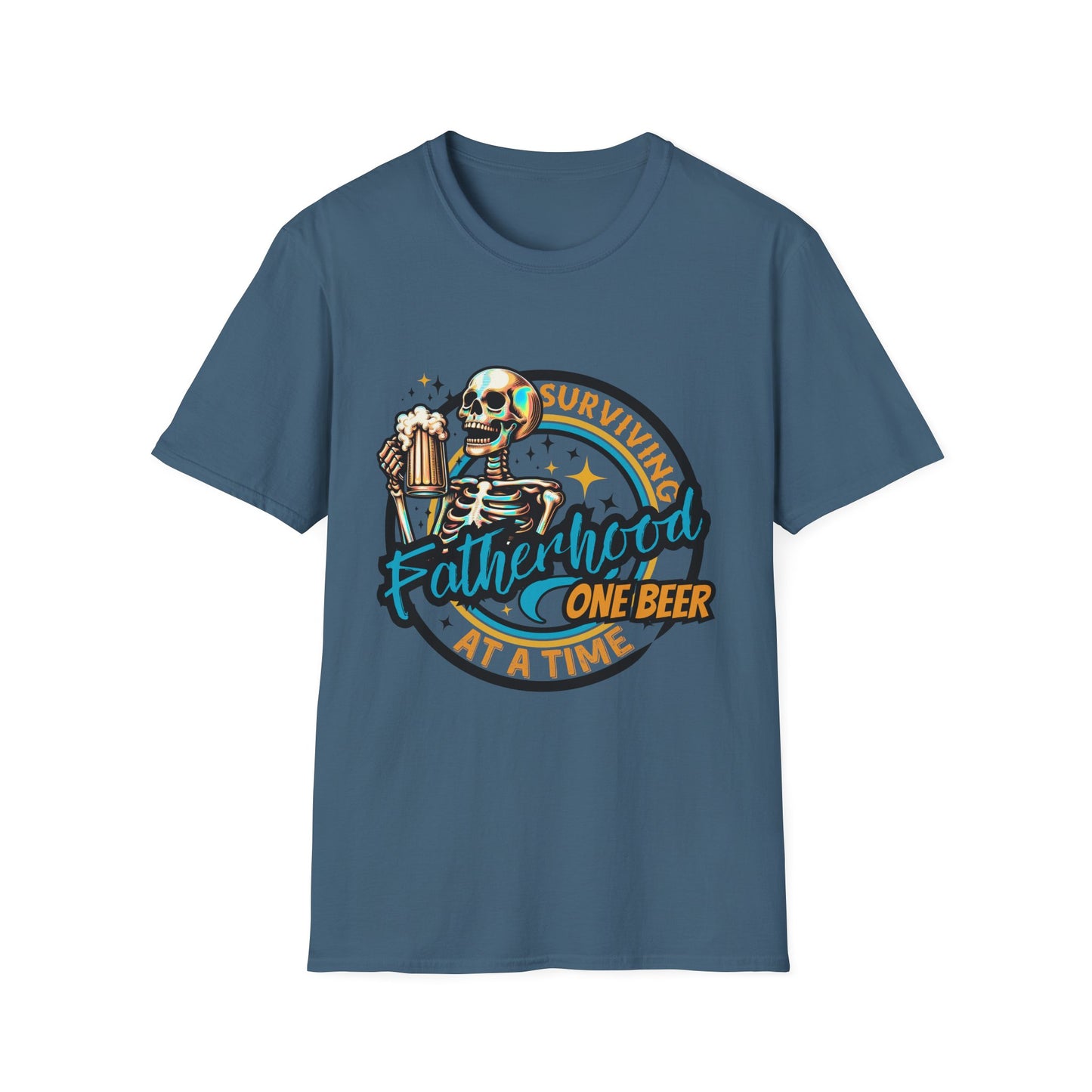 Fatherhood One Beer at a Time Unisex T-Shirt, Funny Dad Shirt, Gift for New Dads, Parenting Humor Tee, Dad Life Apparel