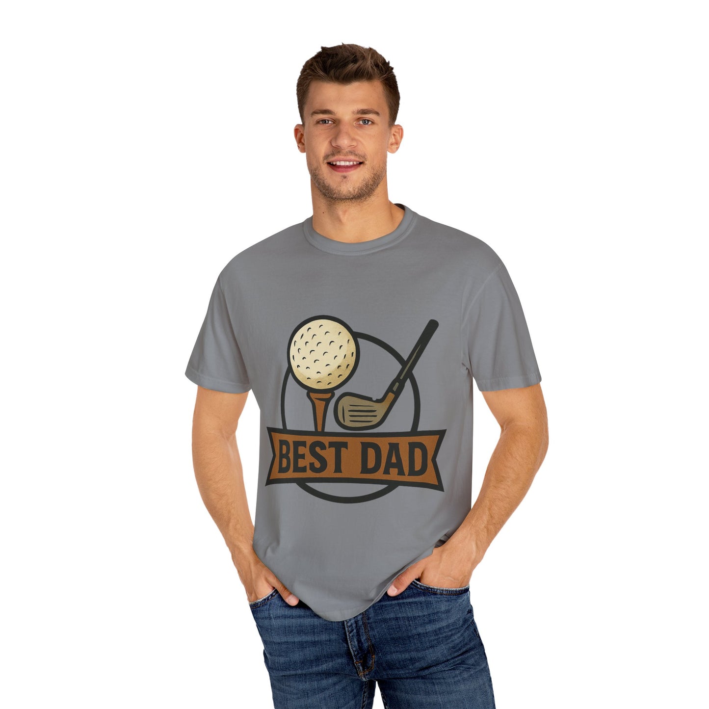 Copy of Best Dad Golf T-Shirt, Unisex Garment-Dyed Tee, Father's Day Gift, Golf Lover Apparel, Dad Gift Idea, Casual Wear