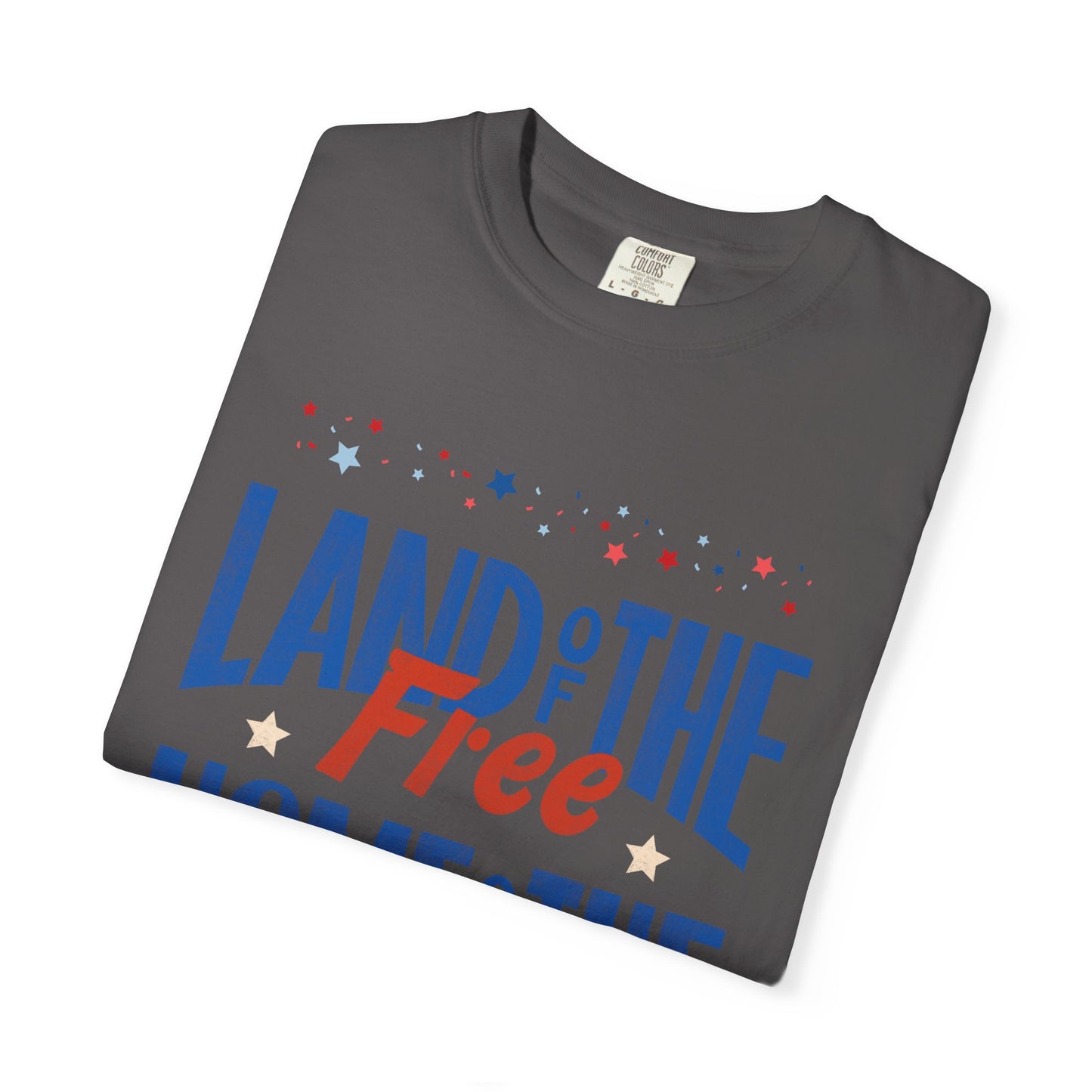 Patriotic T-Shirt - Land of the Free, Home of the Brave, Independence Day Tee, Casual Wear, Gift for Veterans, Summer Outing