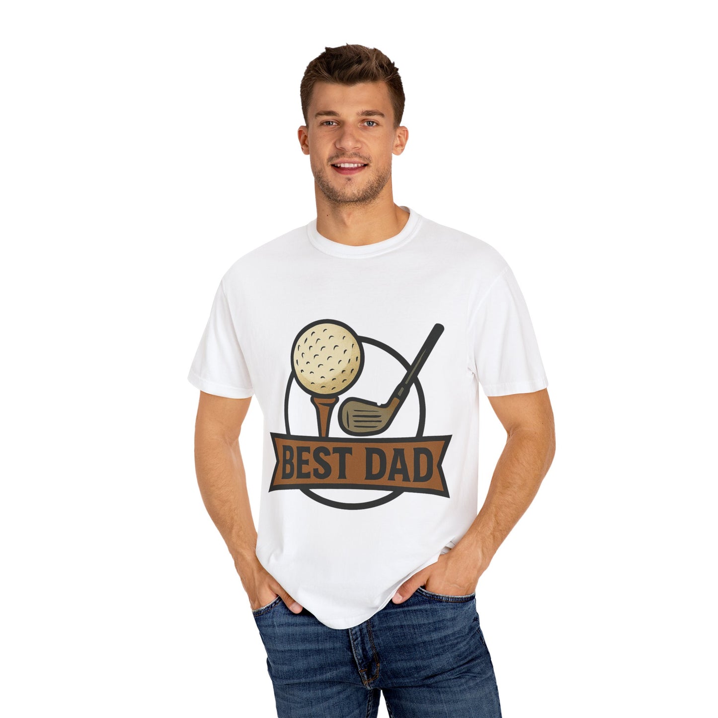 Copy of Best Dad Golf T-Shirt, Unisex Garment-Dyed Tee, Father's Day Gift, Golf Lover Apparel, Dad Gift Idea, Casual Wear