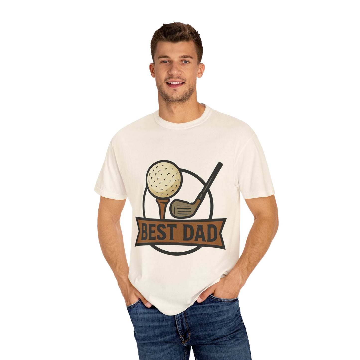 Copy of Best Dad Golf T-Shirt, Unisex Garment-Dyed Tee, Father's Day Gift, Golf Lover Apparel, Dad Gift Idea, Casual Wear