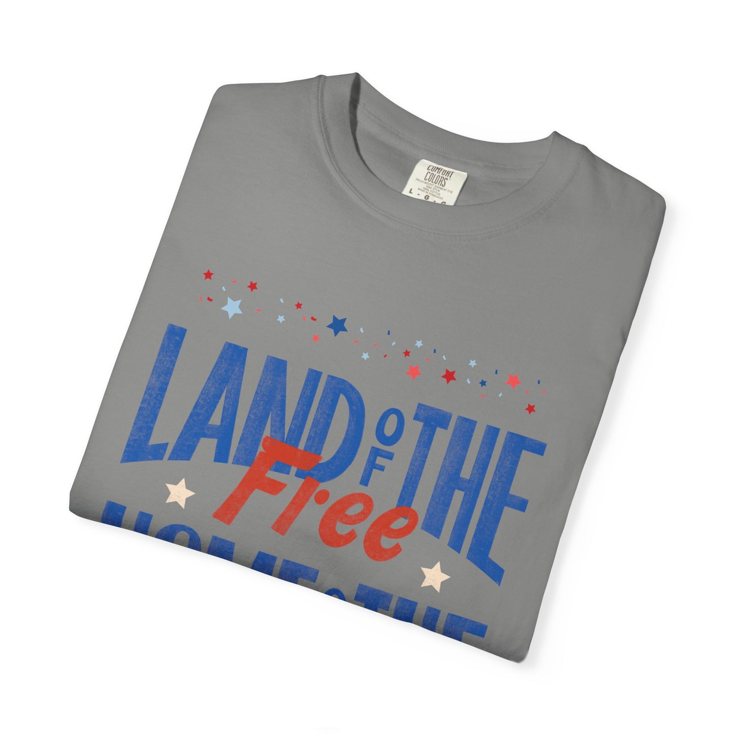 Patriotic T-Shirt - Land of the Free, Home of the Brave, Independence Day Tee, Casual Wear, Gift for Veterans, Summer Outing