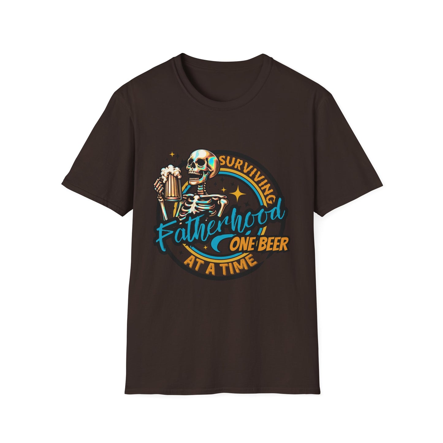 Fatherhood One Beer at a Time Unisex T-Shirt, Funny Dad Shirt, Gift for New Dads, Parenting Humor Tee, Dad Life Apparel