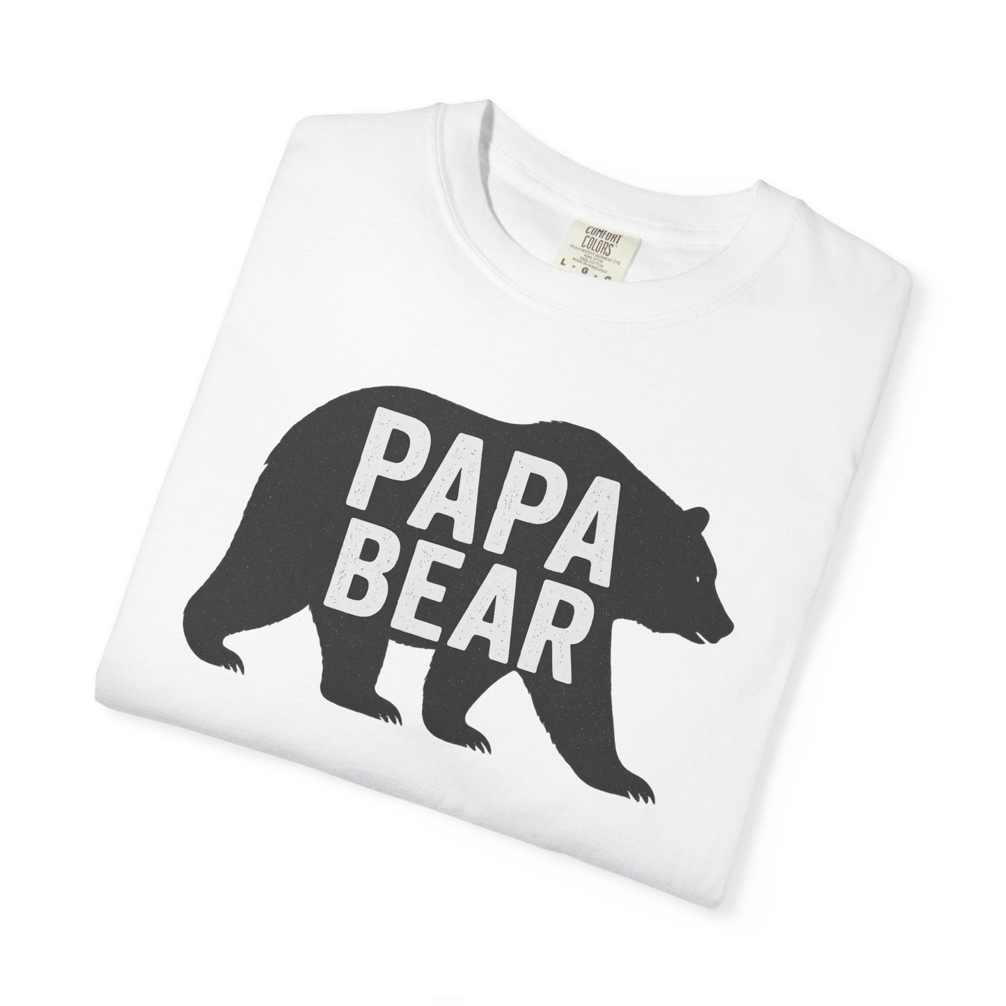 Papa Bear Unisex Garment-Dyed T-Shirt, Gift for Dad, Father's Day, Family Reunion, Outdoorsy Apparel, Cute Bear Tee