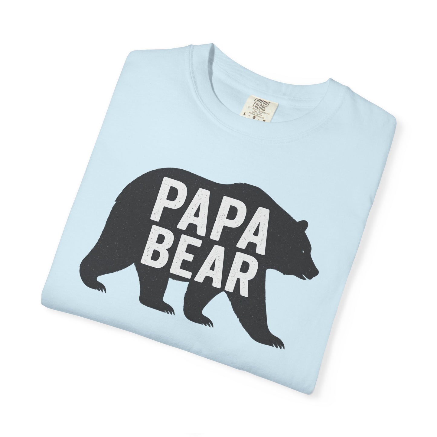 Papa Bear Unisex Garment-Dyed T-Shirt, Gift for Dad, Father's Day, Family Reunion, Outdoorsy Apparel, Cute Bear Tee