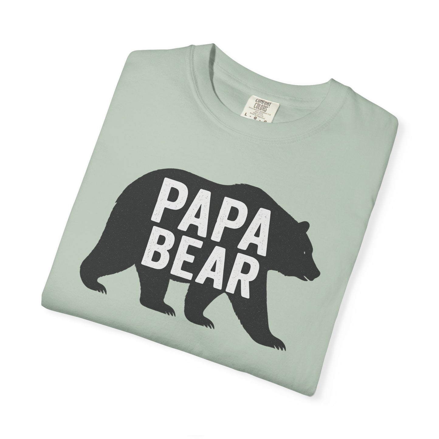 Papa Bear Unisex Garment-Dyed T-Shirt, Gift for Dad, Father's Day, Family Reunion, Outdoorsy Apparel, Cute Bear Tee